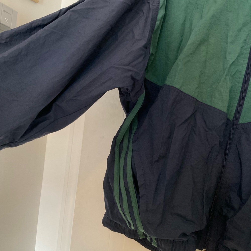 90s Adidas Jacket Colorblocks Green & Navy - Picture 5 of 13